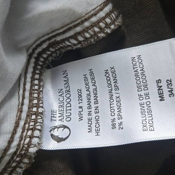 The American Outdoorsman Men's Durable Canvas Pants Size 34 X 32 - Picture 5 of 5